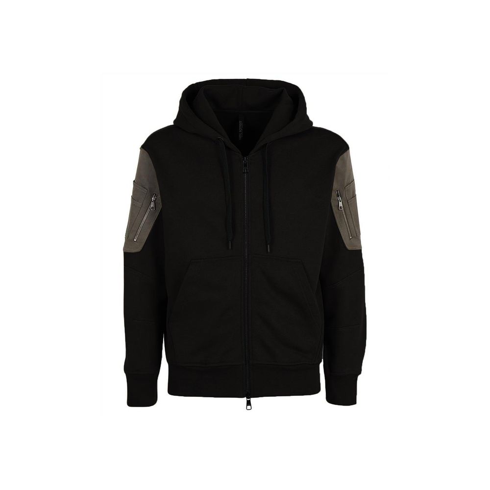 Black Cotton Sweatshirt