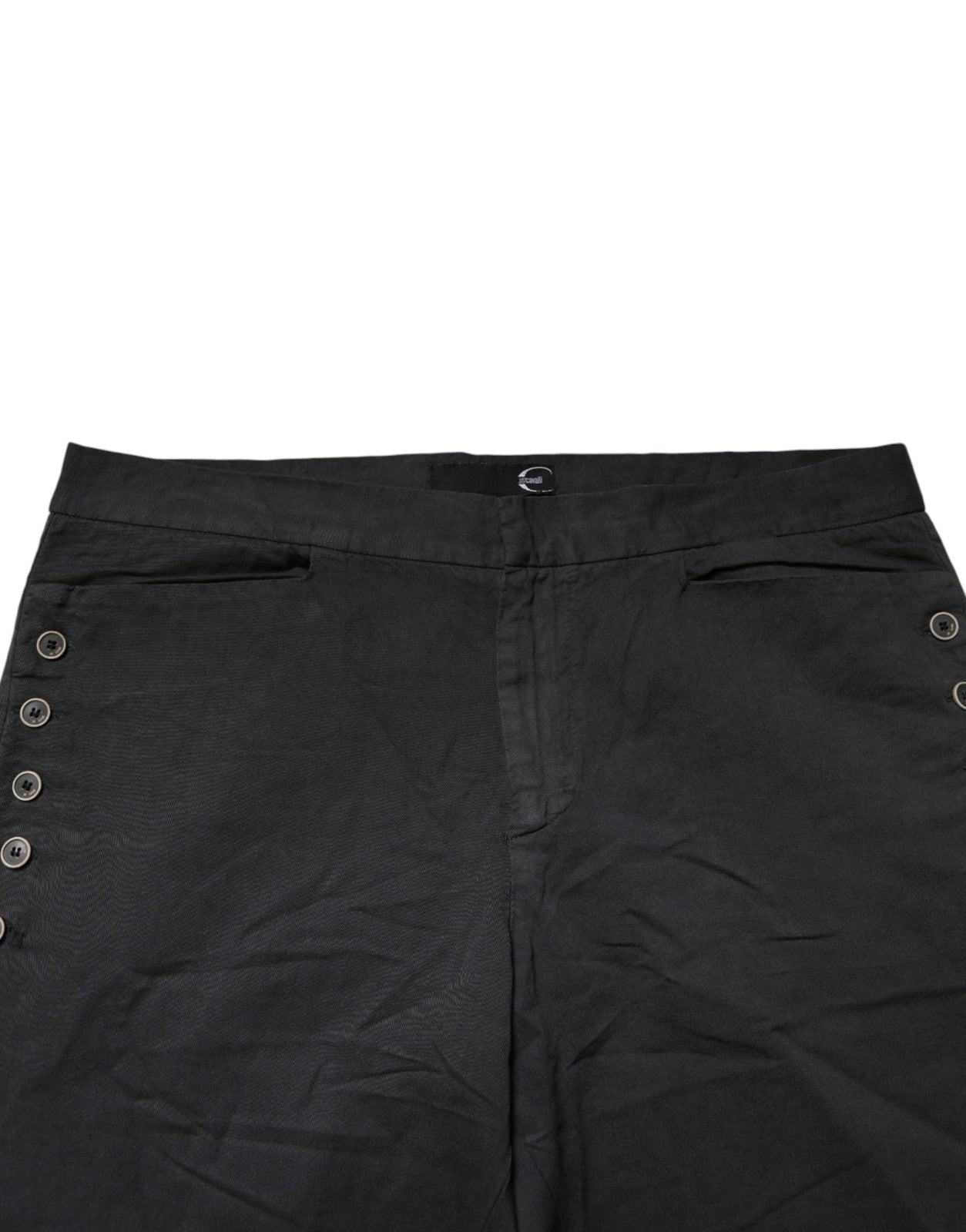 Black Straight Fit Mid Waist Denim Trouser Jeans