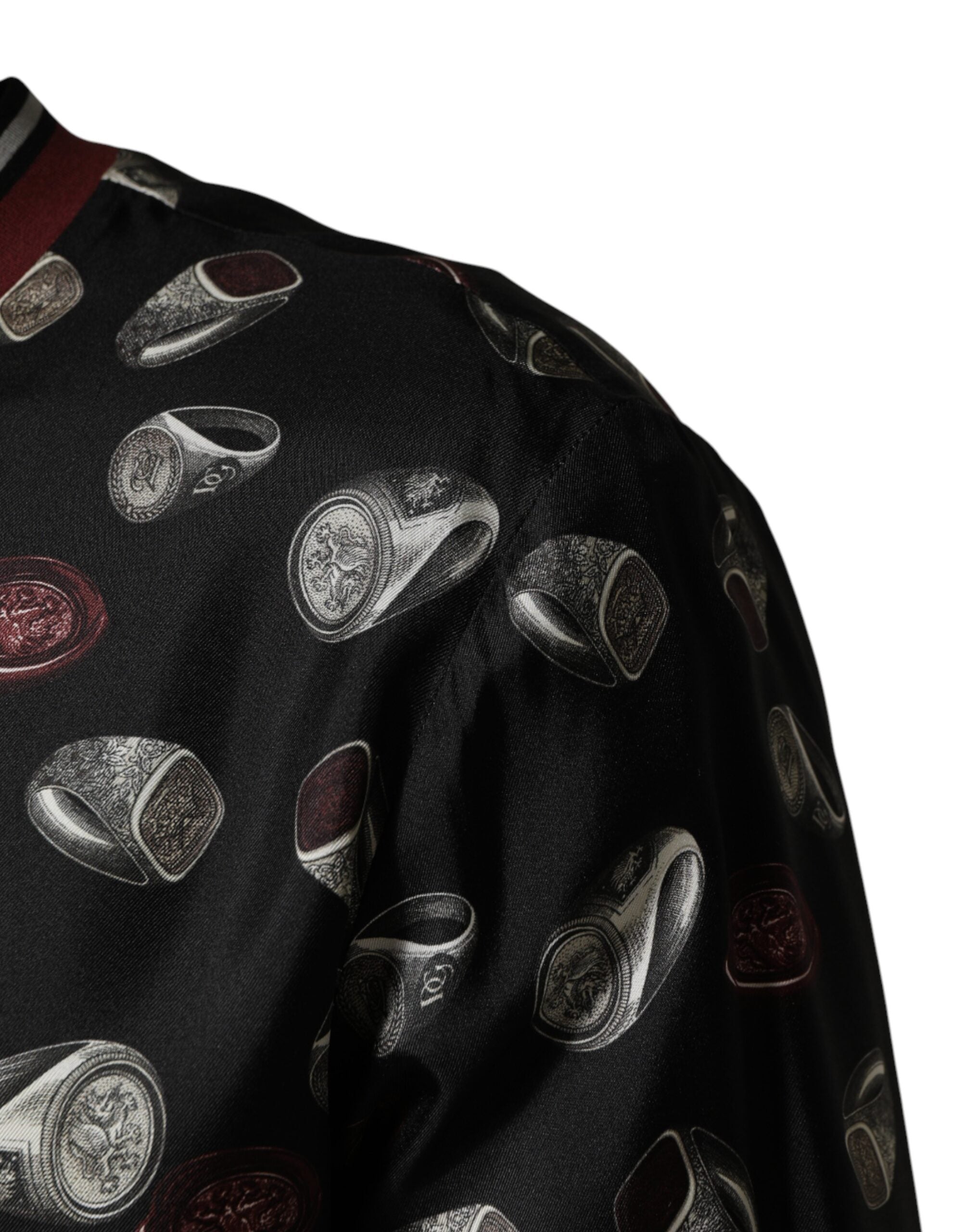 Black Ring Print CrewNeck Sweatshirt  Sweater
