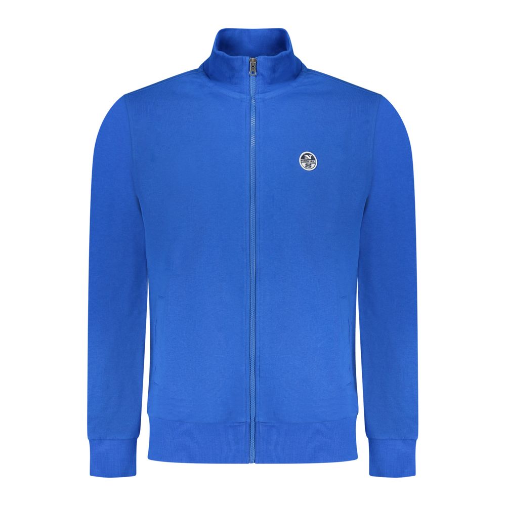 Blue Cotton Men Sweatshirt