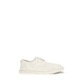 Beige Calf Leather Bos Taurus Oxfords And Derbies