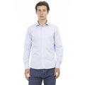 Blue Cotton Long Sleeve T-Shirt