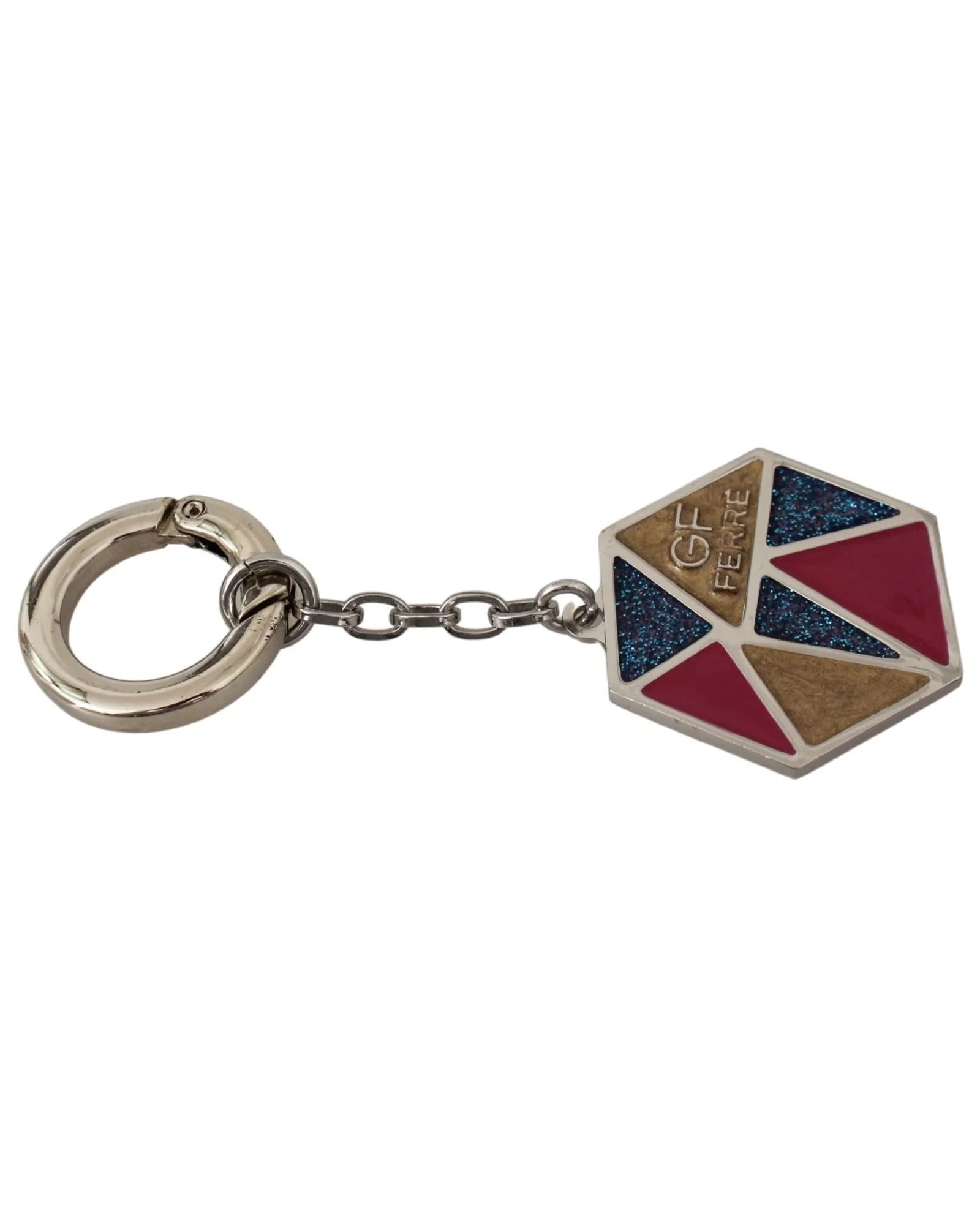 Blue Metal Keychain