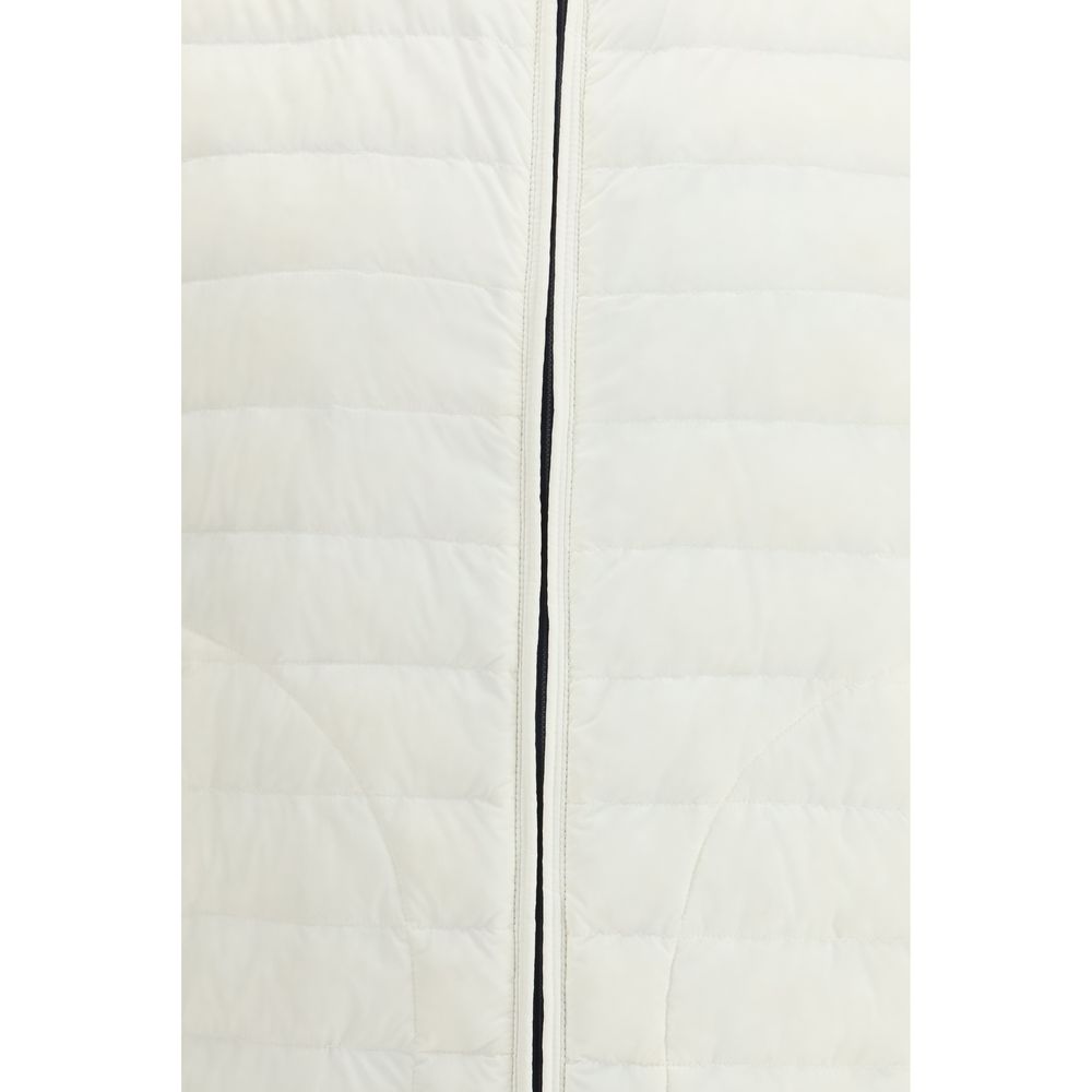 White Polyamide Sleeveless Jacket