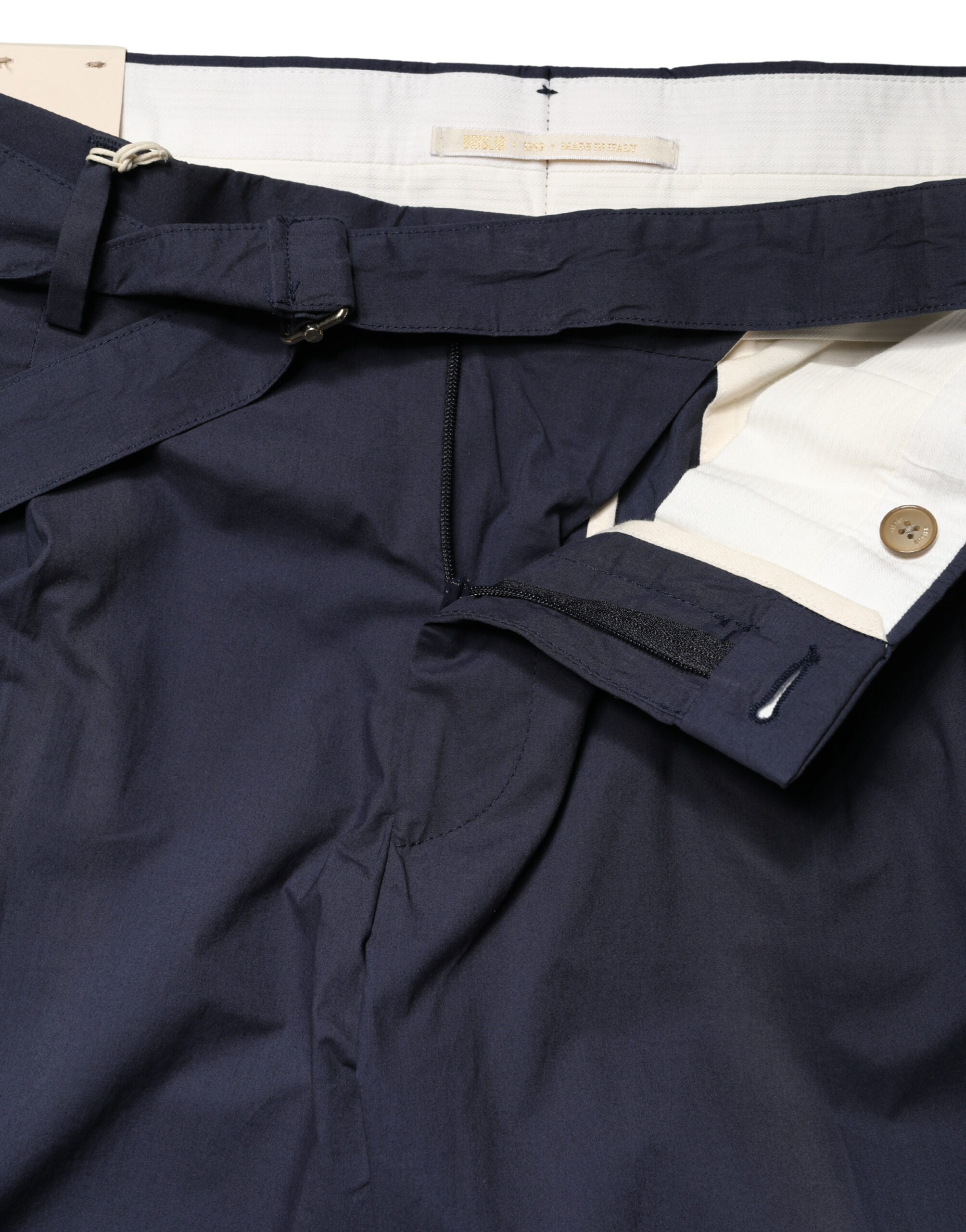 DarkBlue Wool Straight Formal Dress Trouser Pants