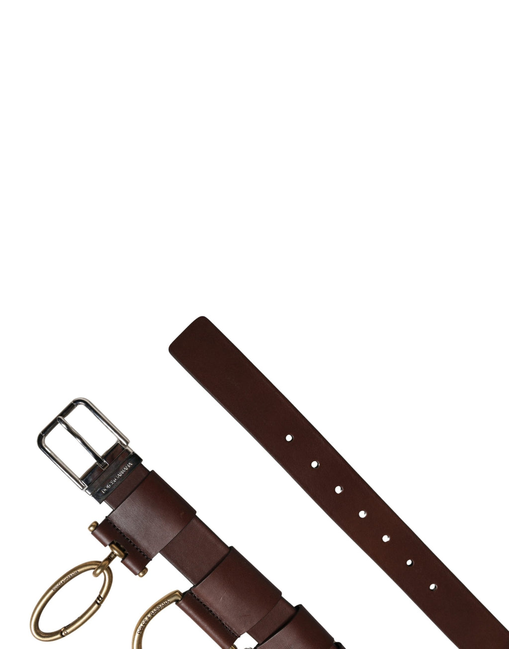 Men Brown Classic Leather Metal Buckle Belt