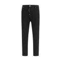 Black Cotton Slim Fit Jeans