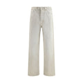 Gray Cotton Straight-Leg Jeans