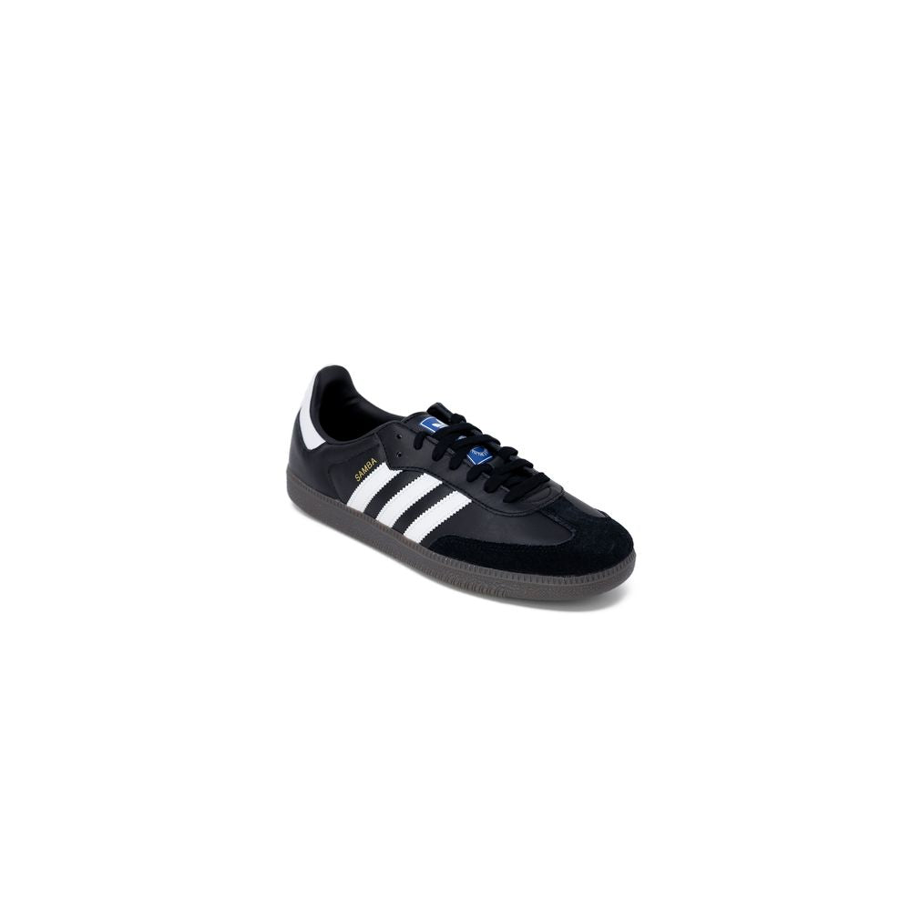 Black Leather Low Top Sneakers