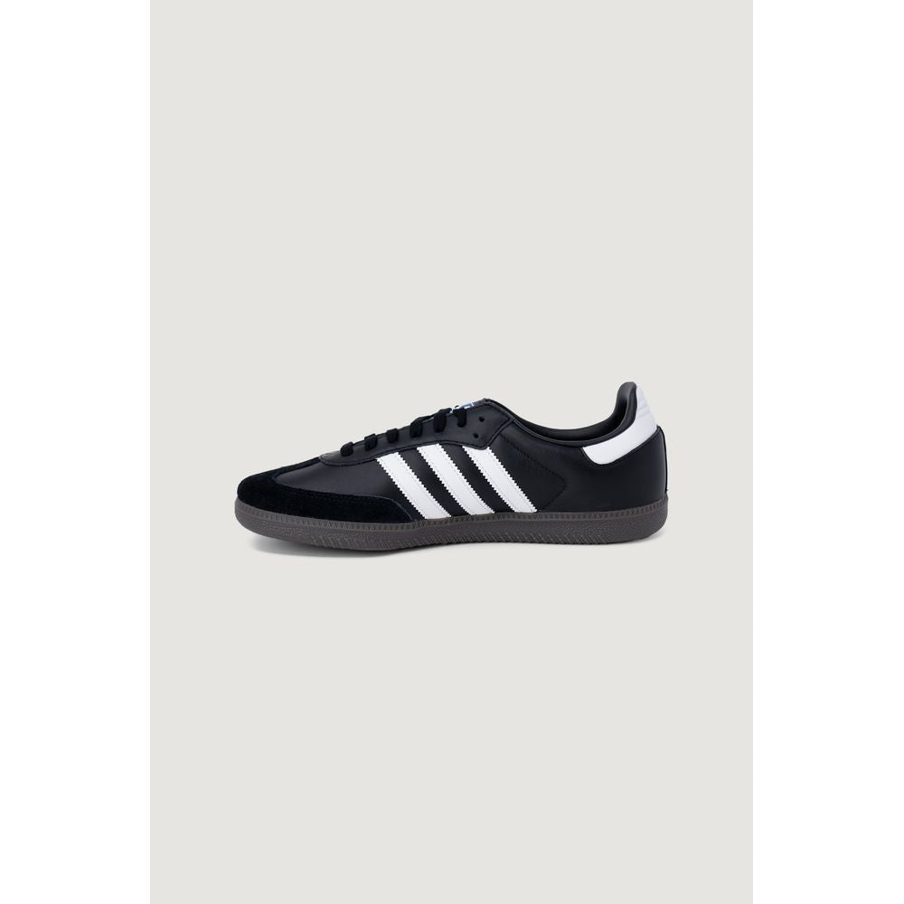 Black Leather Low Top Sneakers
