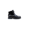Black Leather Lace-Up Boots
