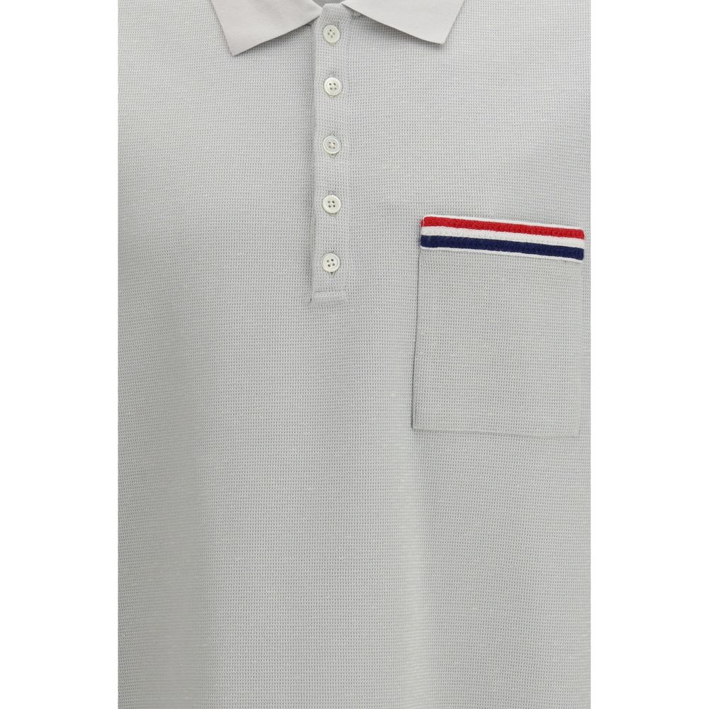 Gray Cotton Polo Shirt