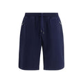 Blue Cotton Bermuda Shorts