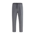 Gray Cotton Casual Pants