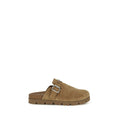 Beige Calf Leather Bos Taurus Mules
