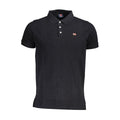 Black Cotton Men Polo Shirt