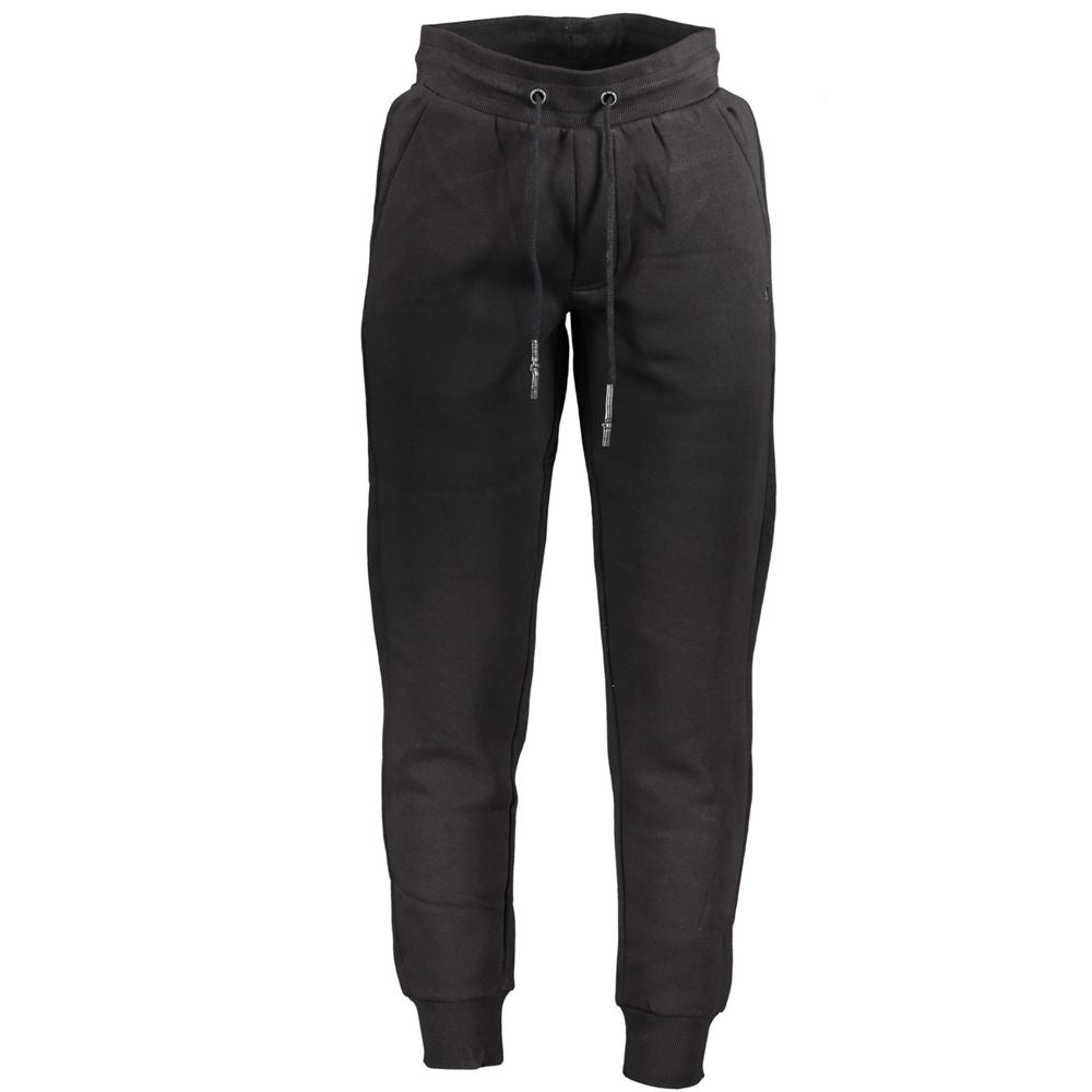 Black Cotton Men's Trouser