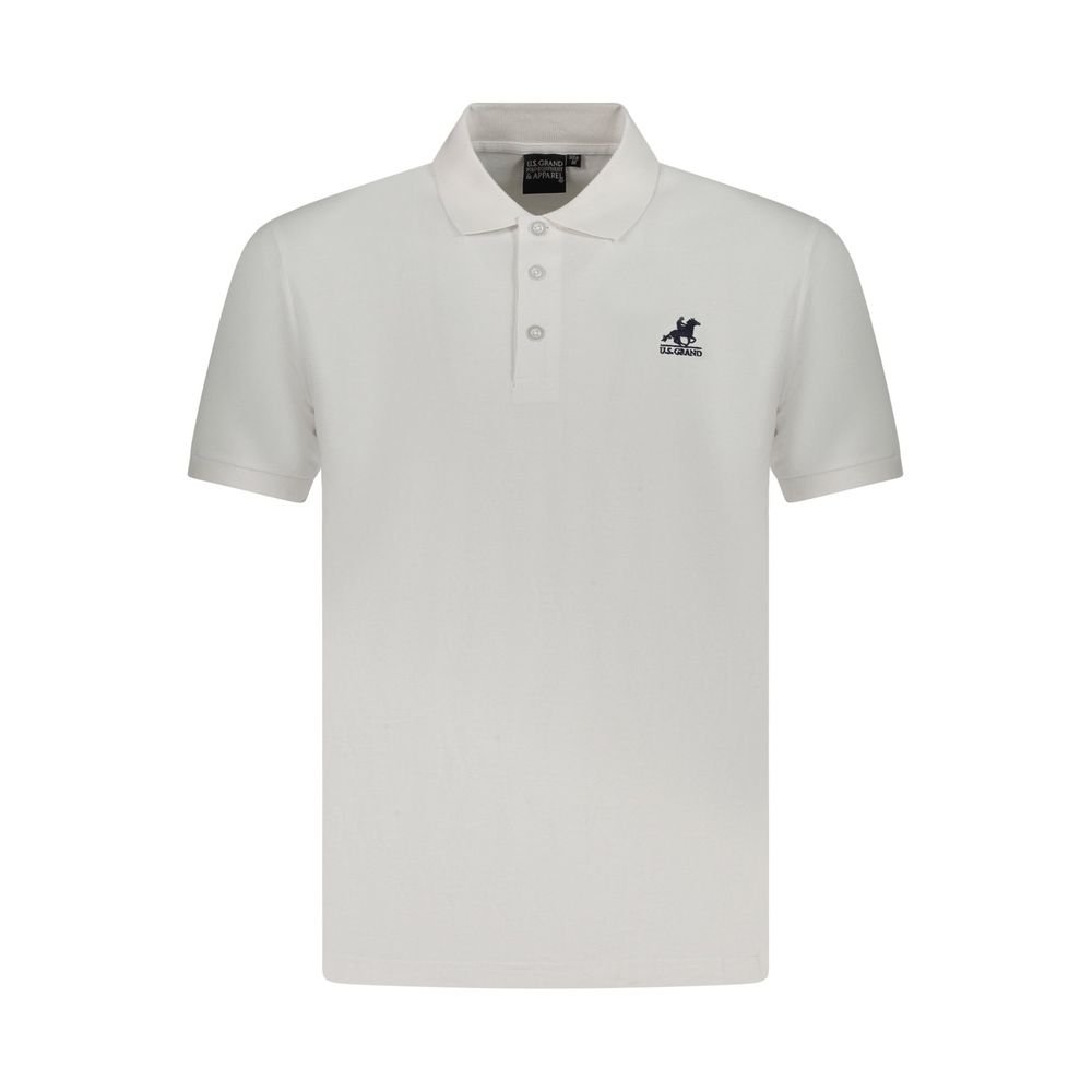 White Cotton Men Polo Shirt