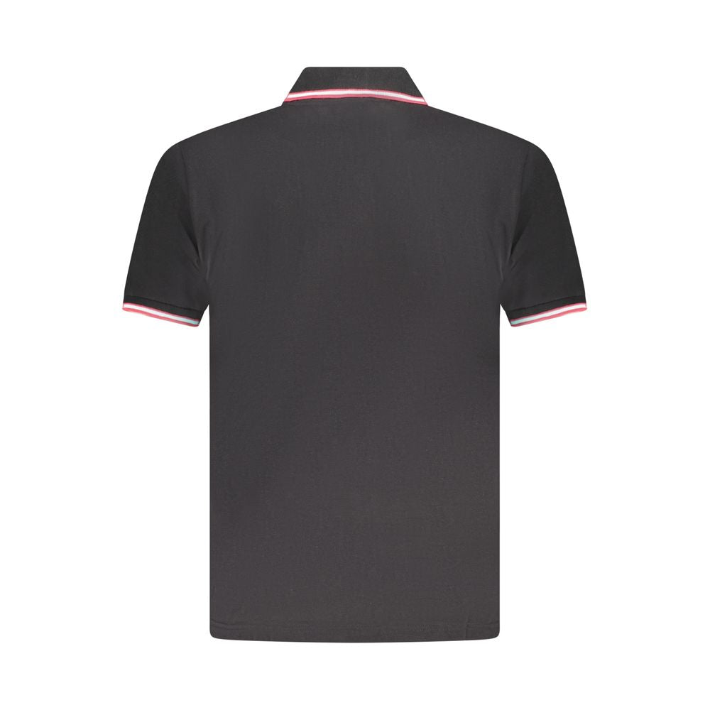 Black Cotton Mens Polo Shirt