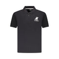 Black Cotton Men Polo