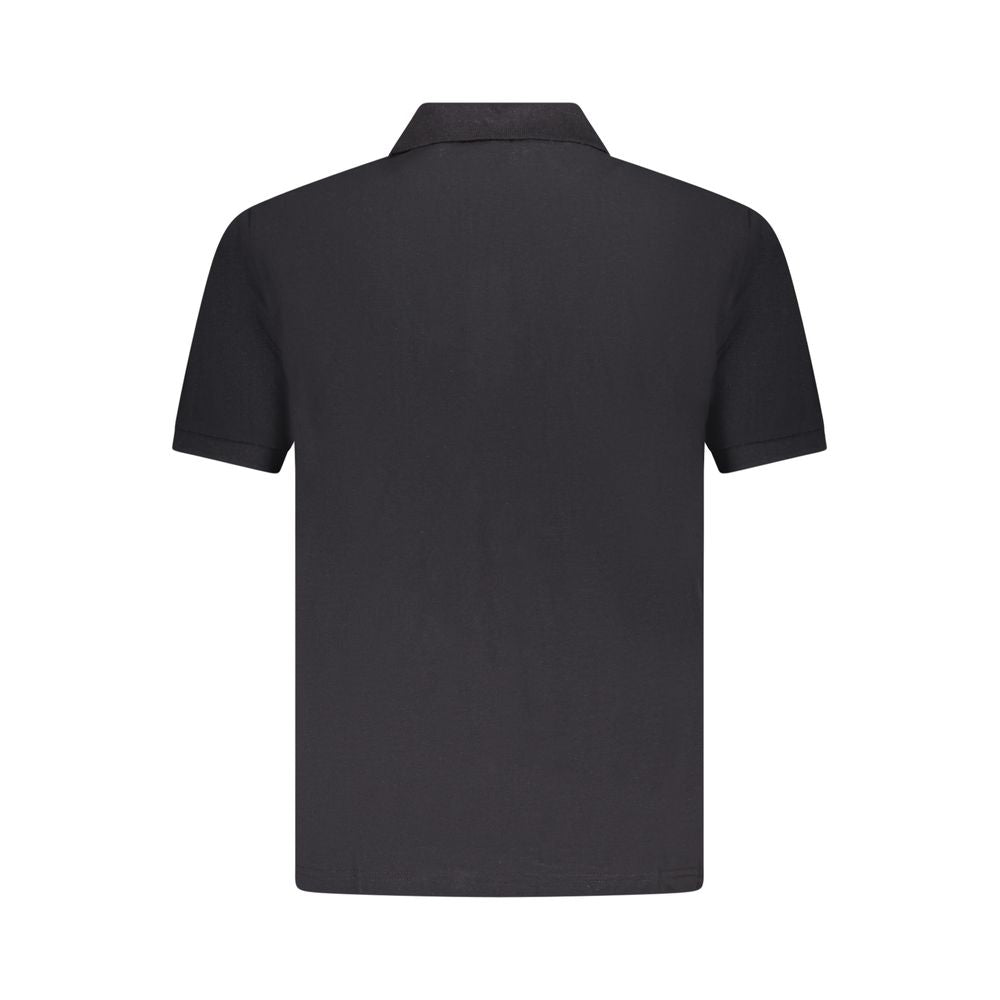 Black Cotton Men Polo