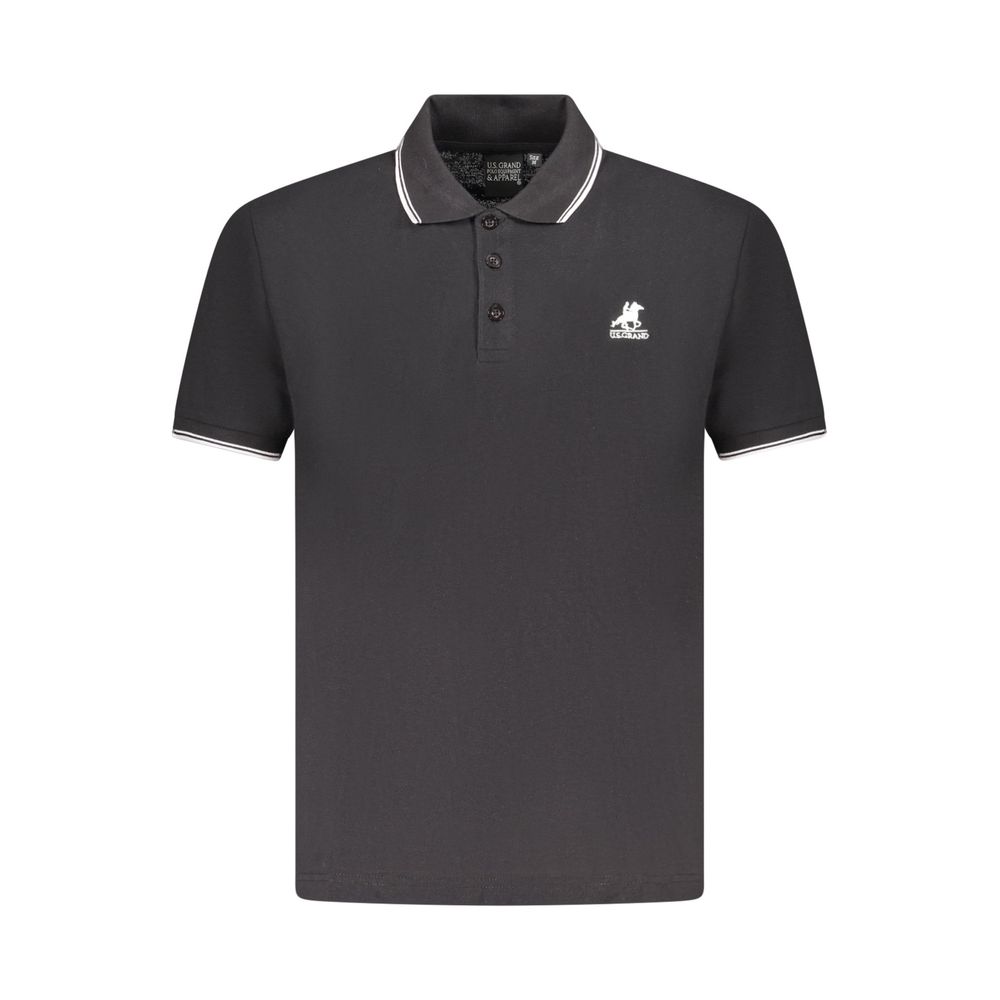 Black Cotton Men's Polo Shirt