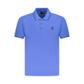 Blue Cotton Mens Polo Shirt
