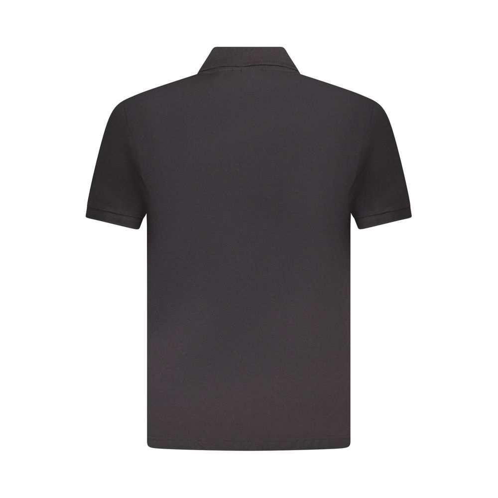 Black Cotton Mens Polo Shirt