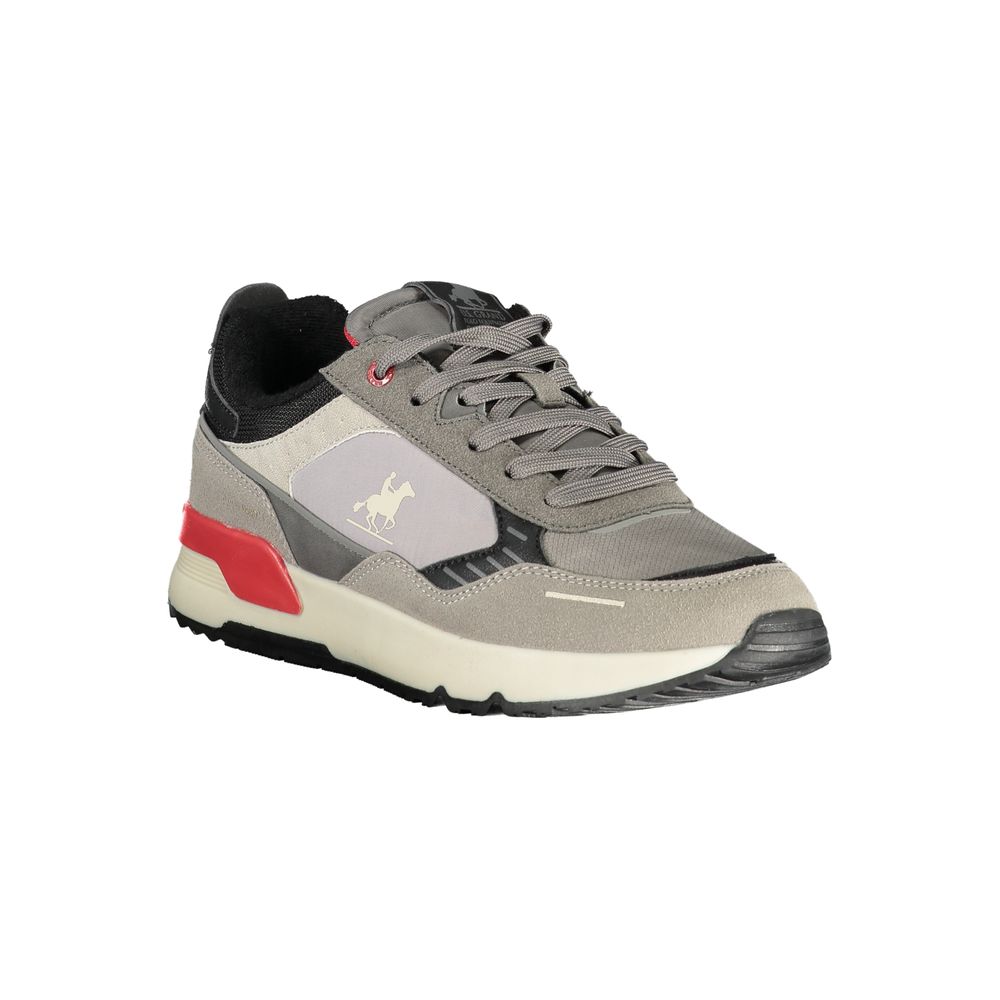 Grigio Polyurethane Men Sneaker