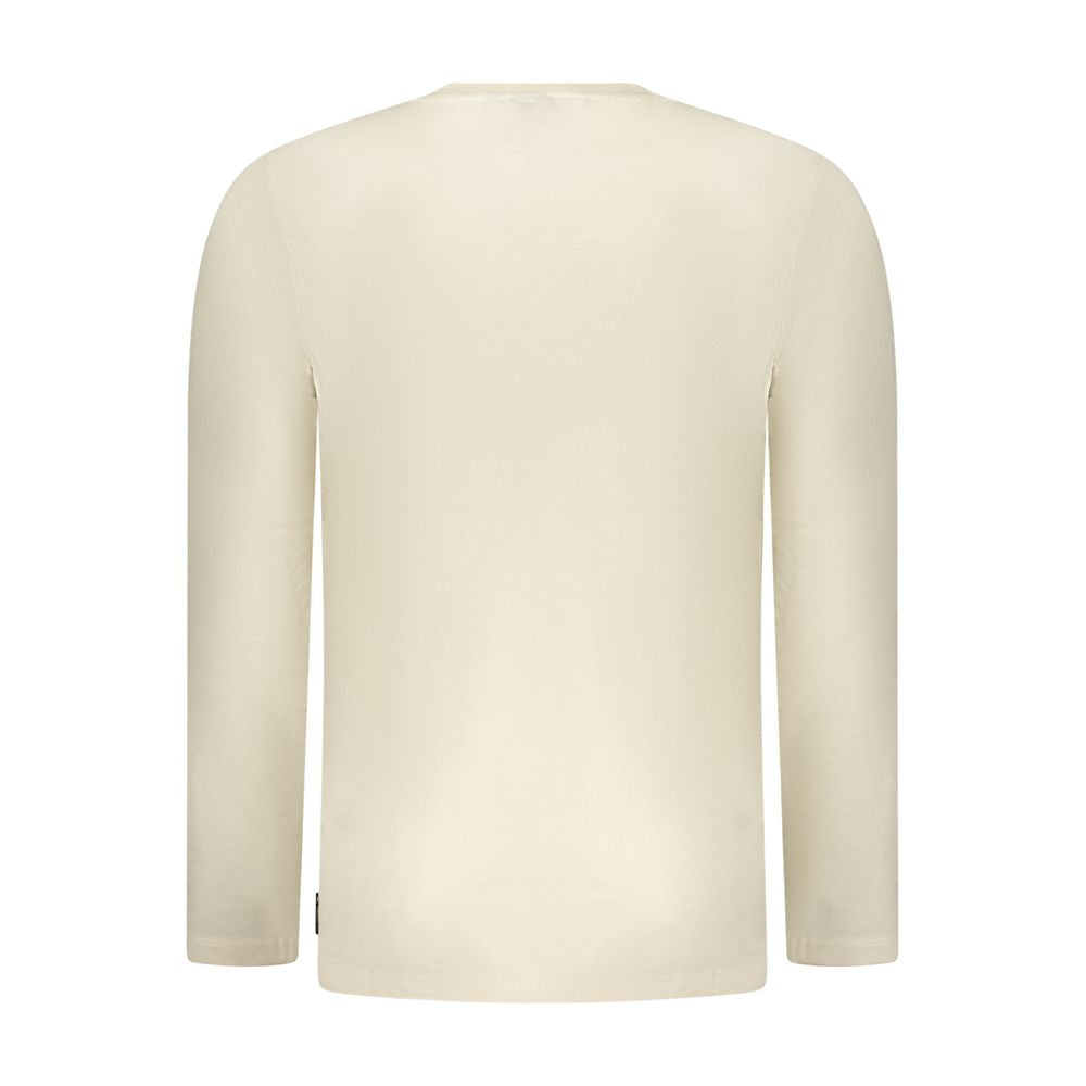 Beige Cotton Men T-Shirt