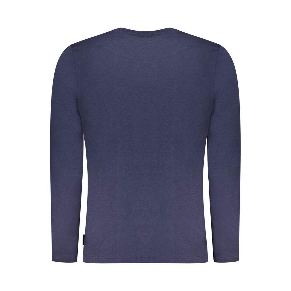 Blue Cotton Men T-Shirt