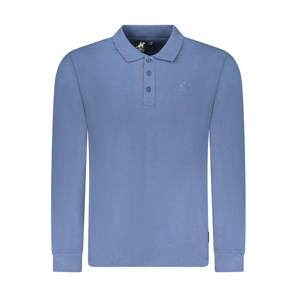 Blue Cotton Men's Polo Shirt
