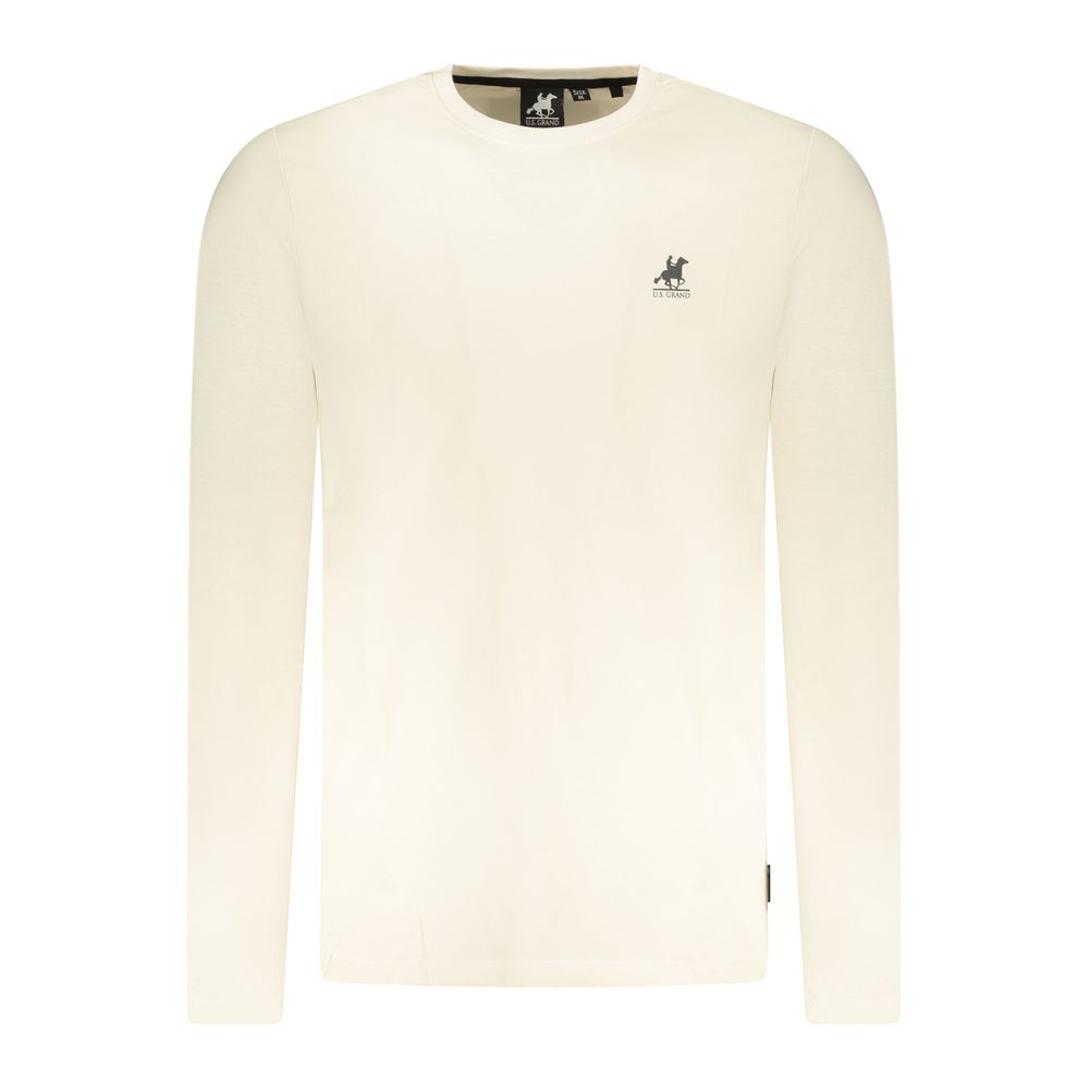 Beige Cotton Men T-Shirt
