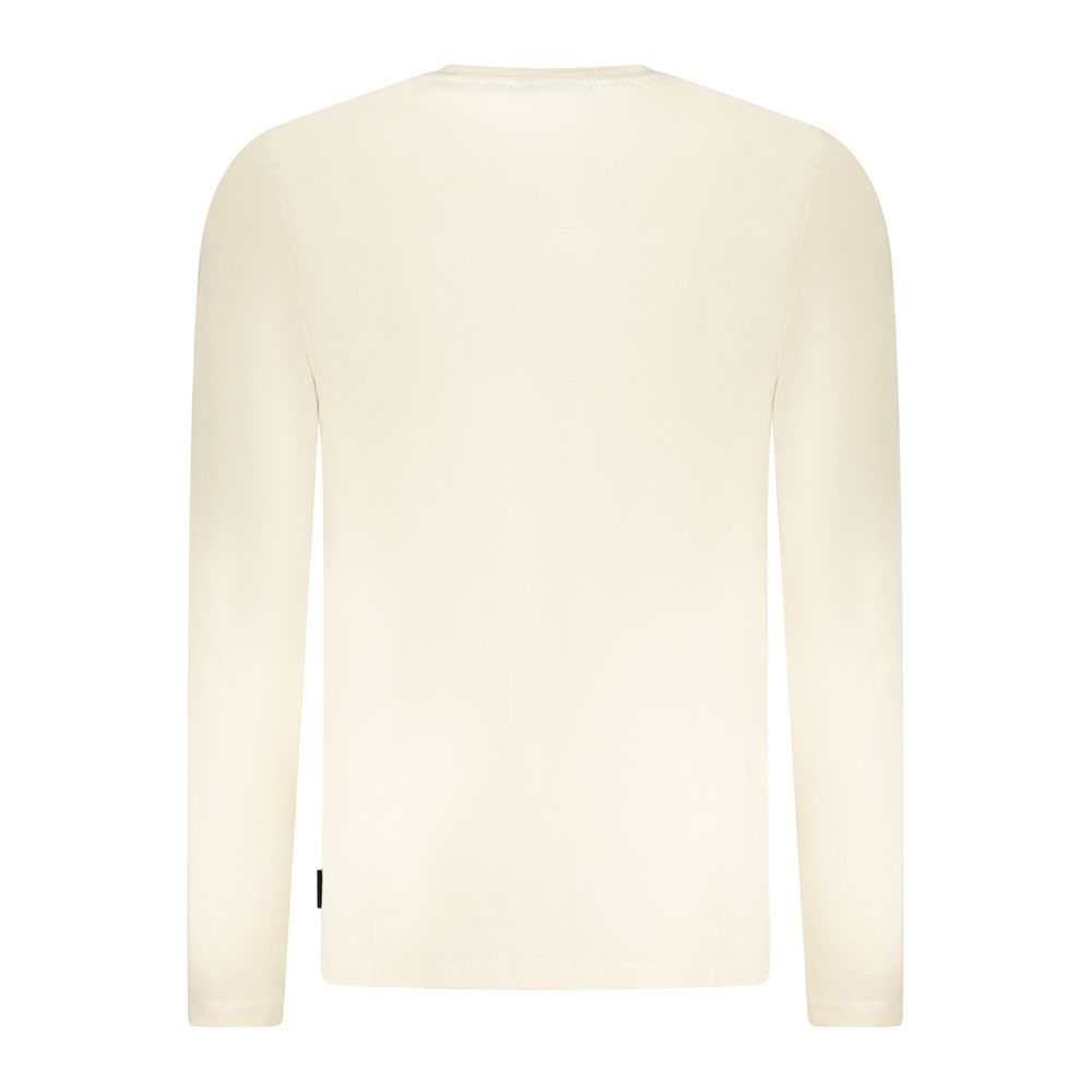 Beige Cotton Men T-Shirt