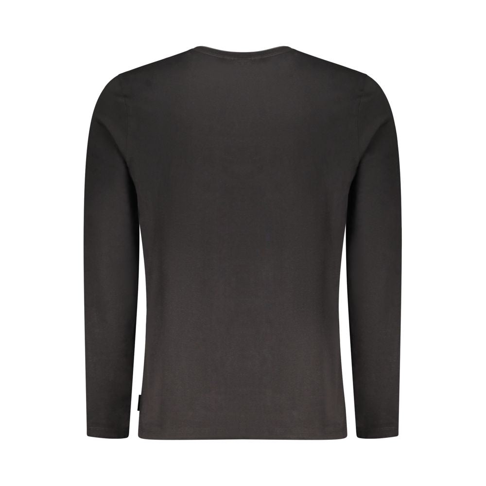 Black Cotton Men T-Shirt