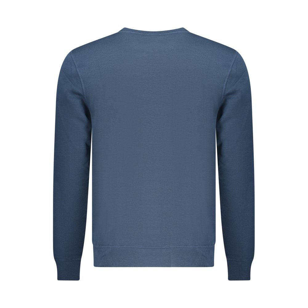 Blue Polyester Men Sweatshirt
