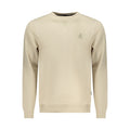 Beige Polyester Men Sweatshirt