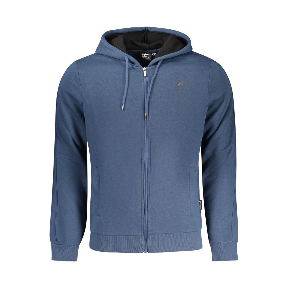 Blue Cotton Men's Hoodie