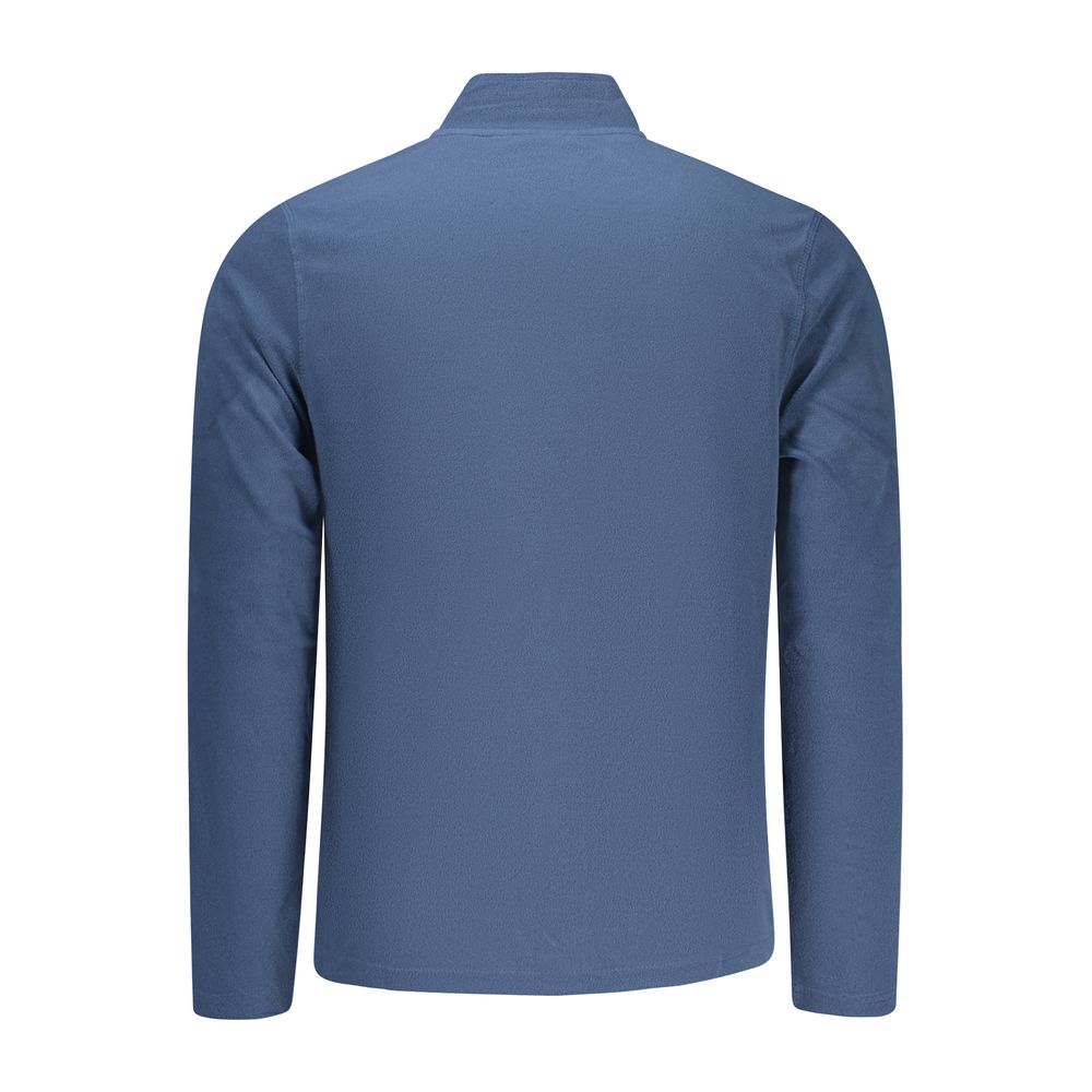 Blue Polyester Men Sweatshirt