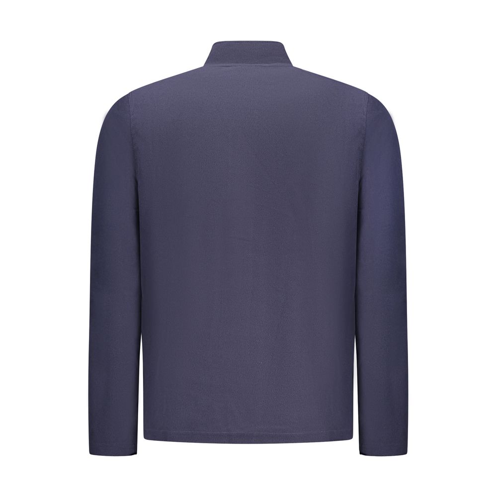 "Blu Polyester Men's Sweatshirt"