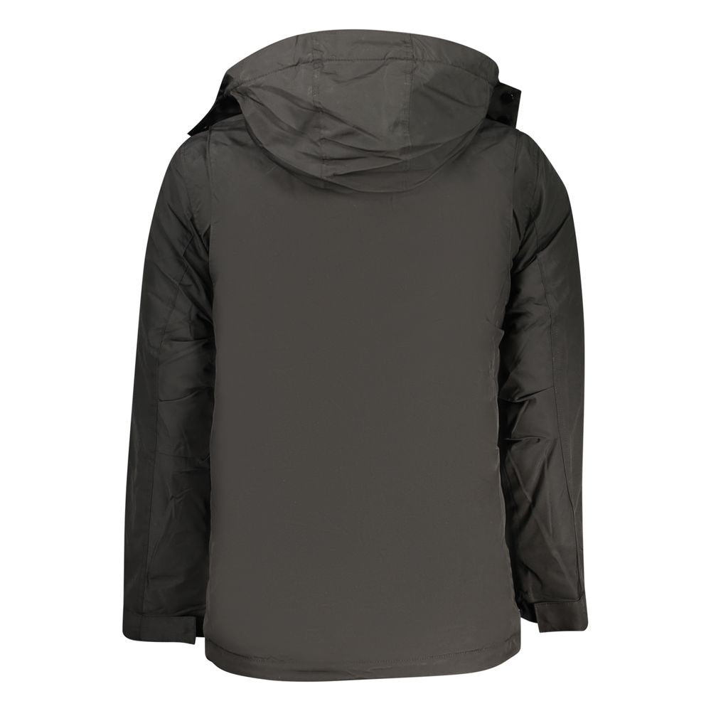 Black Polyester Mens Jacket