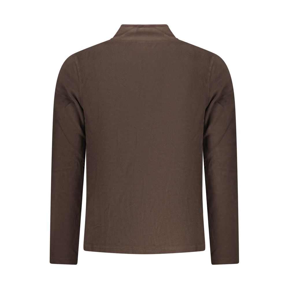 Marrone Polyester Men Sweatshirt