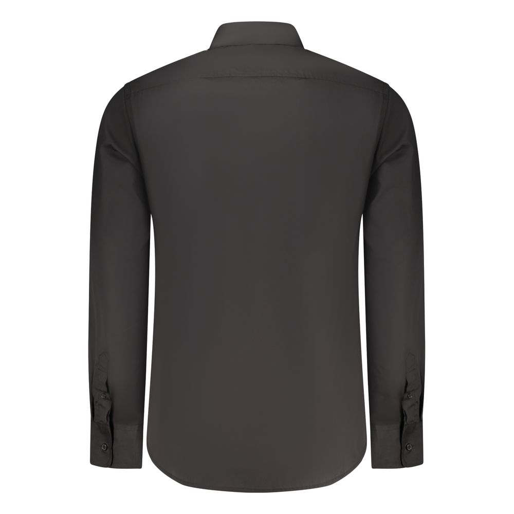 Black Cotton Mens Shirt