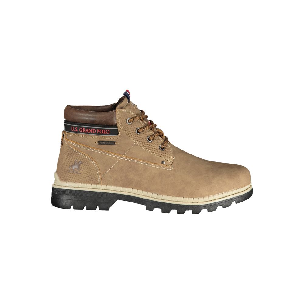 Marrone Polyurethane Men Ankle Boot