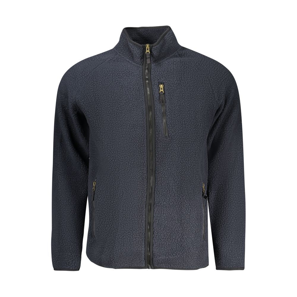 Blu Polyester Men Sweatshirt
