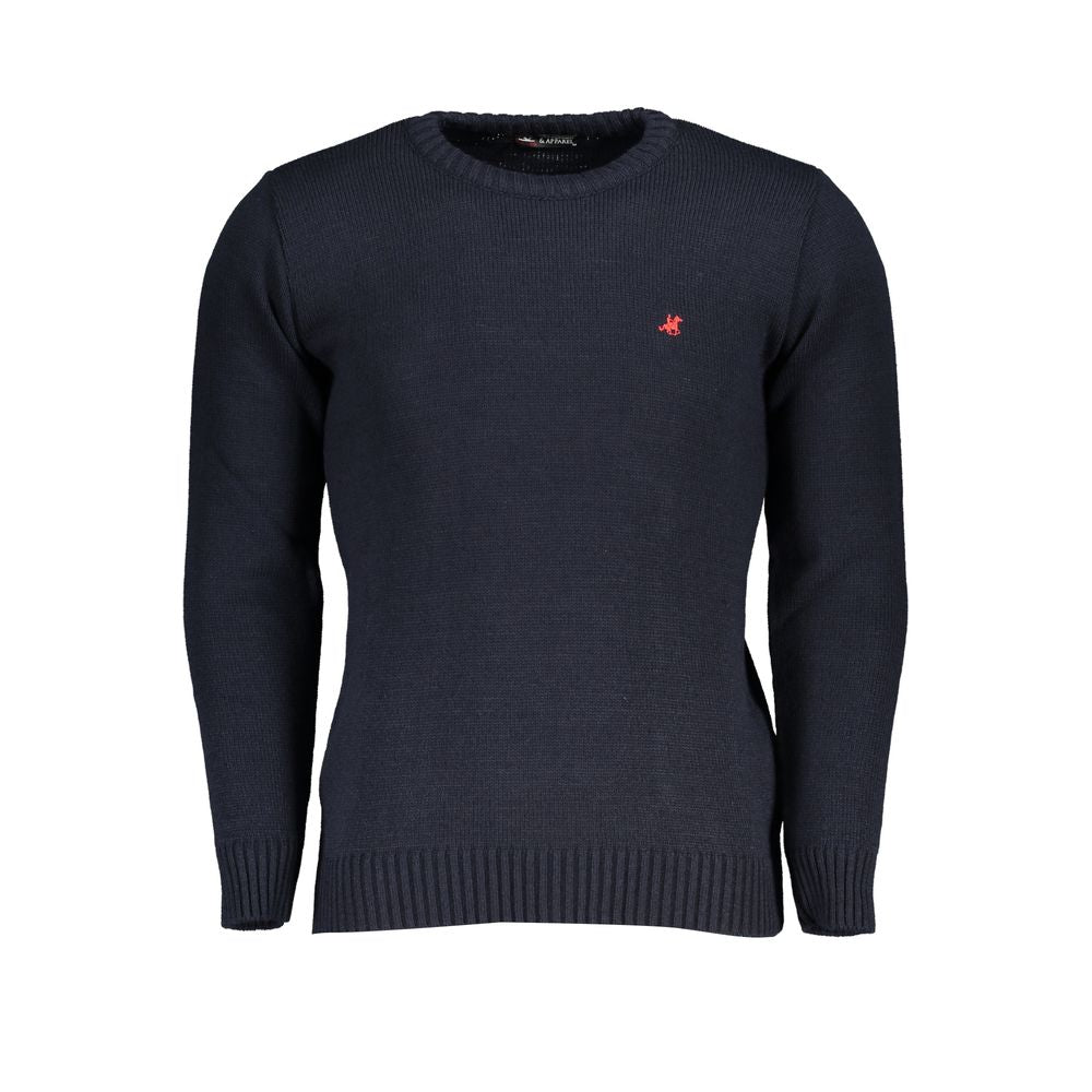 Blue Acrylic Men Sweater