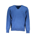 Blu Viscosa Uomo Maglia