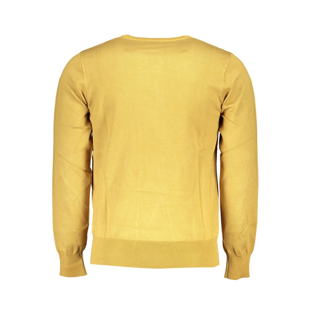 Yellow Viscosa Men Sweater