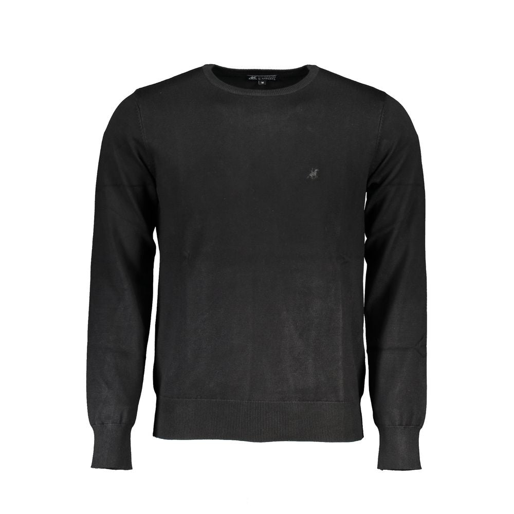 Black Viscosa Mens Sweater