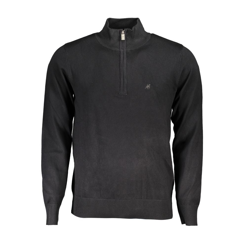 Black Viscose Men's Sweater